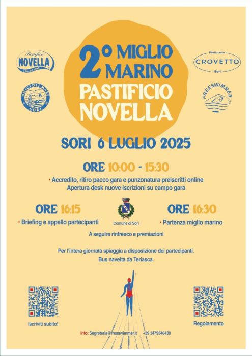 2&deg; Edizione miglio di Sori - 6 luglio 2025 - Sori - GE