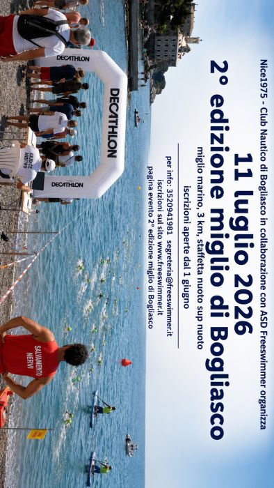 🏊 Miglio di Bogliasco &mdash; Sabato 11 luglio 2026